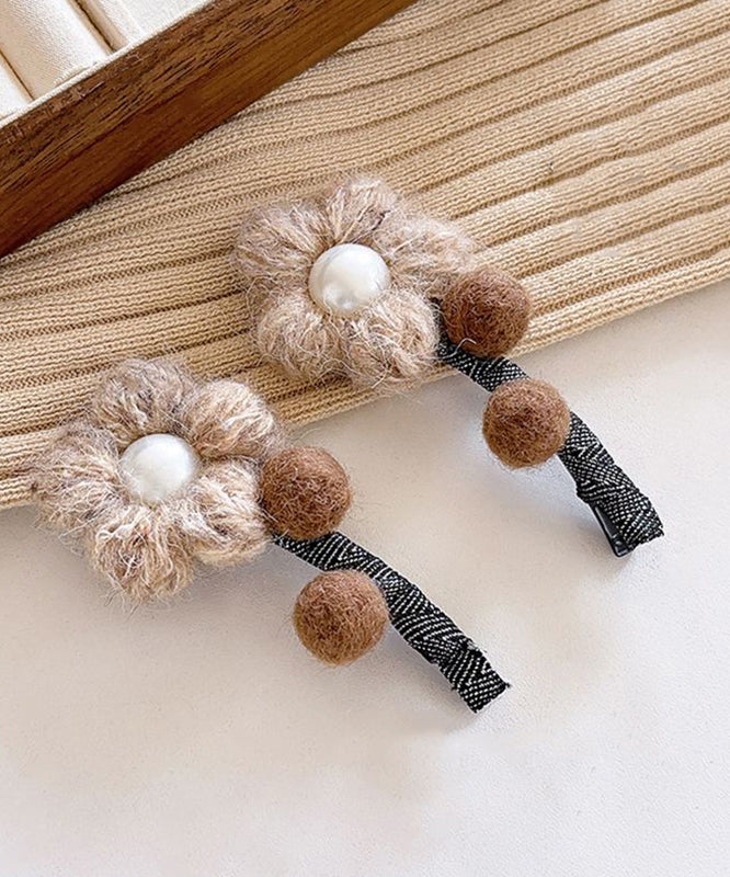 Handmade Resin Fuzzy Fur Fluffy Hairpin