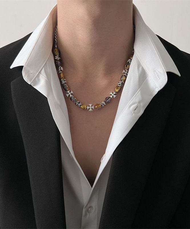 Stainless Steel Alloy Beading Collar Necklace