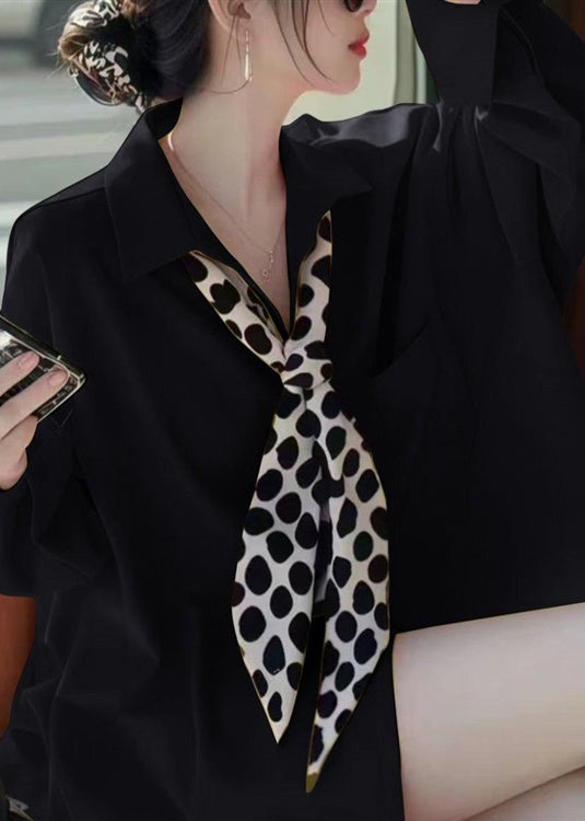 White Peter Pan Collar Neck Cotton Shirt Fall