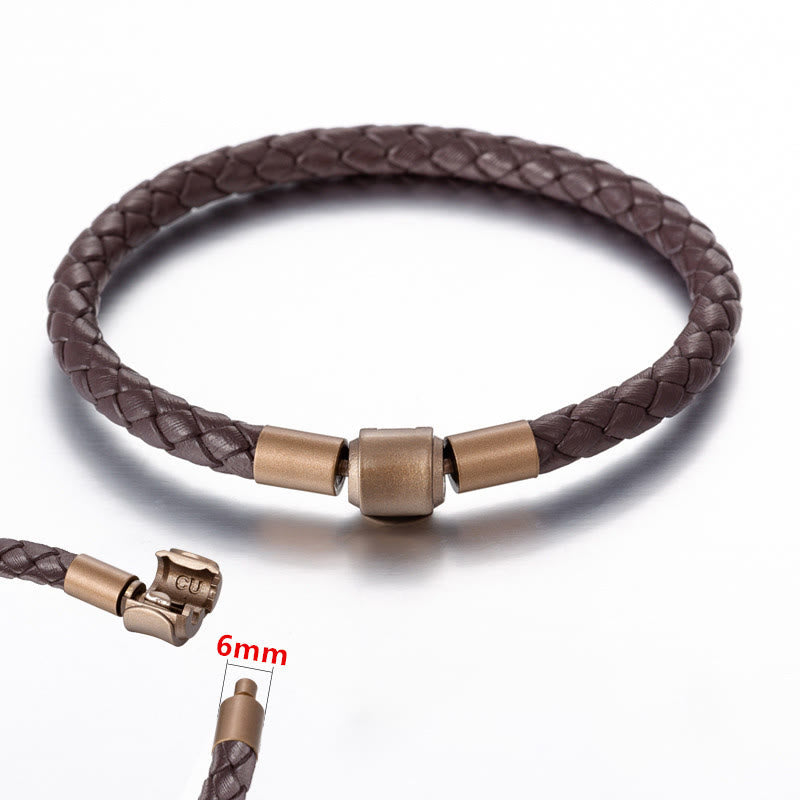 Buddha Stones Leather Rope Luck Braid String Bracelet