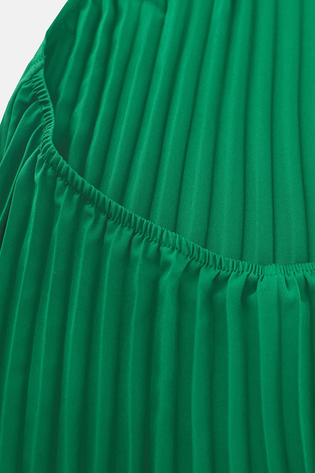 Halter Neck Pleated A-line Dress