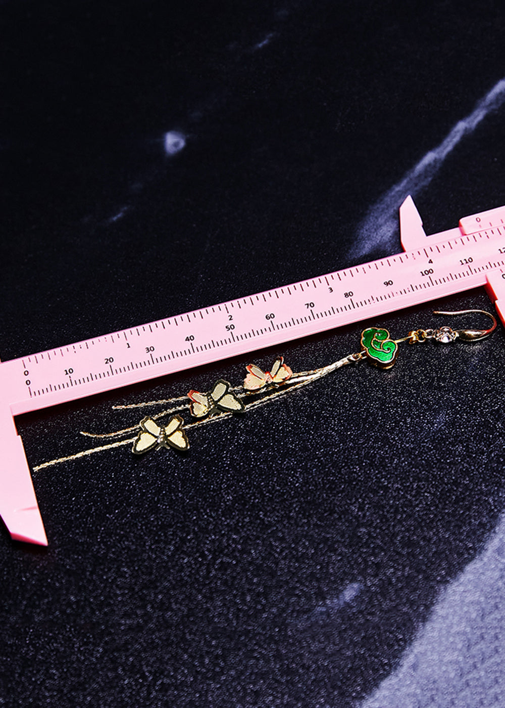 Butterfly Tassels 14k Gold Long Drop Earrings