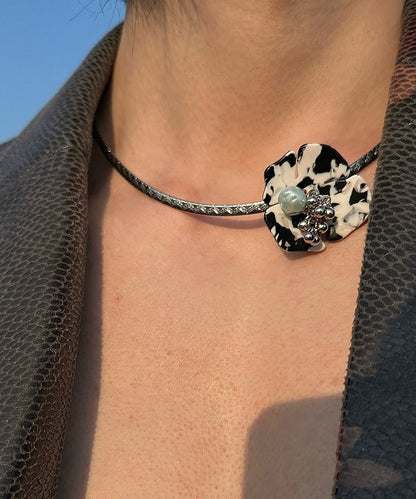 Fine Black Stainless Steel Princess Necklace