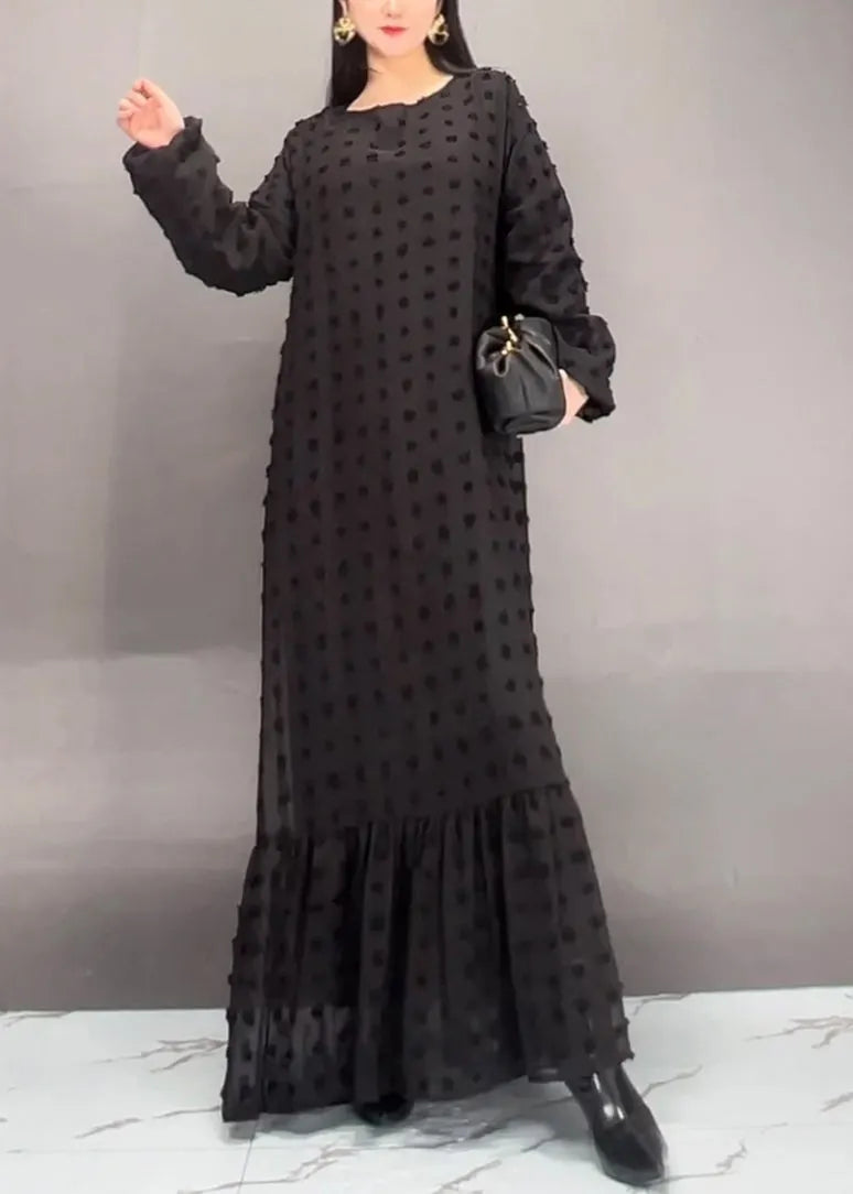 Fine Orange Patchwork Maxi Dresses Fall