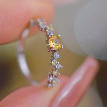 Citrine Poetry Ring