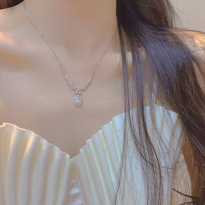 Baroque Crystal Laurel Necklace