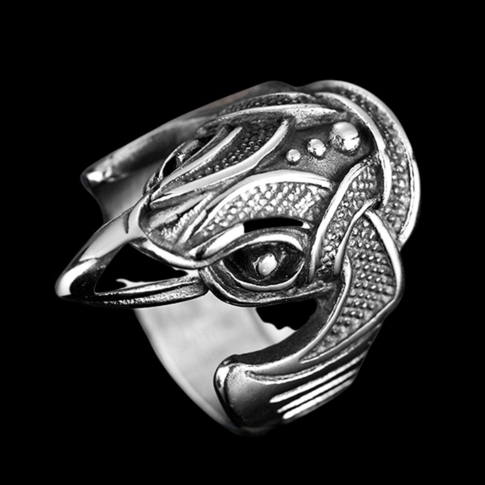 Battle Raven Viking Ring