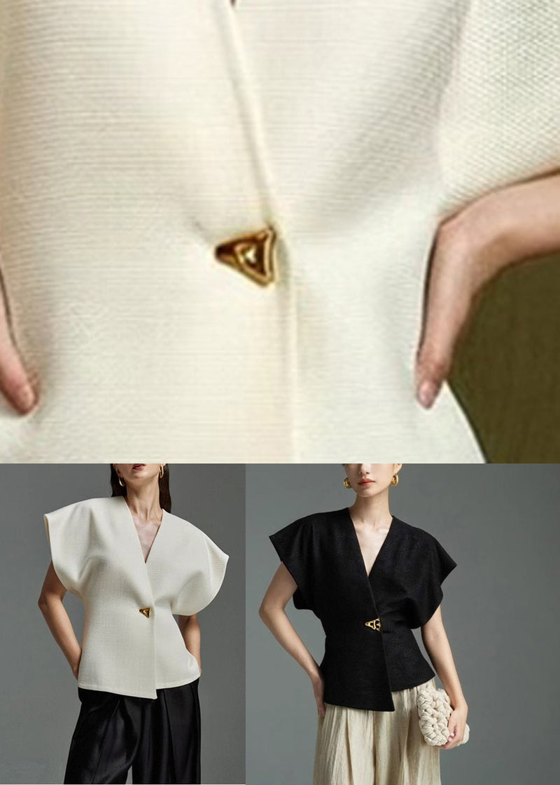 Black Shirt Asymmetrical Sleeveless