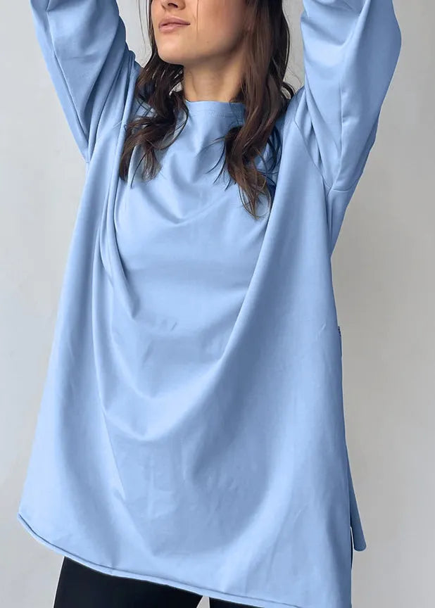 Pink O Neck Versatile Cotton T Shirts Fall