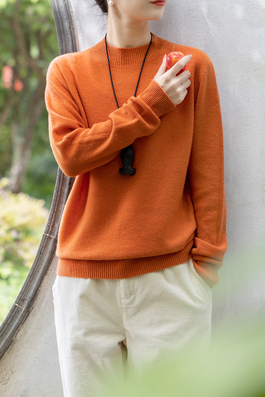 Winter All-match Wool Knitted Sweater Starry Yarn Bottoming Sweater