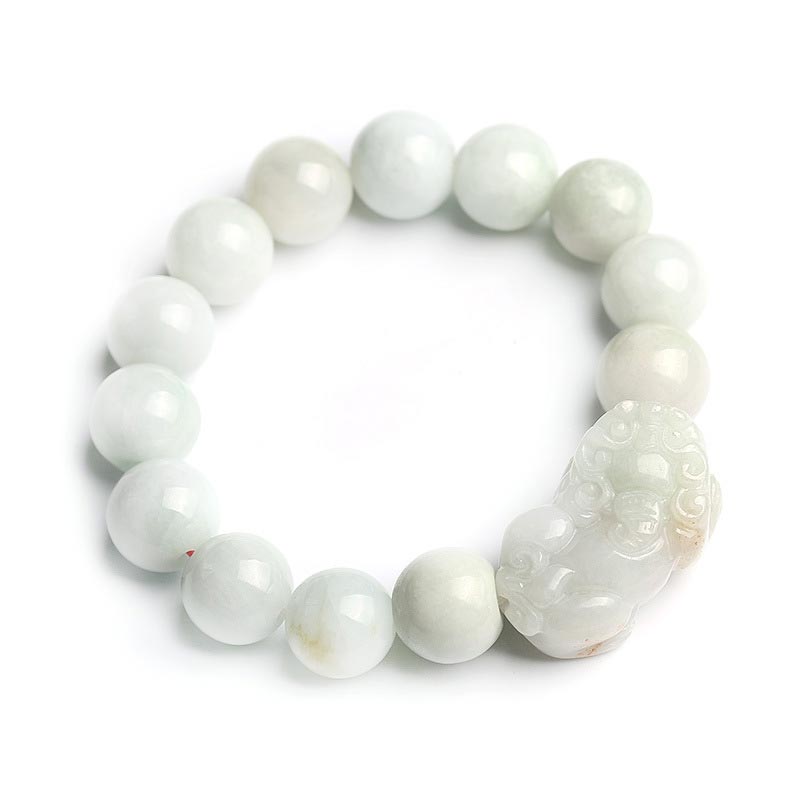 Buddha Stones Fengshui Wealth Prosperity Jade Pixiu Luck Bracelet