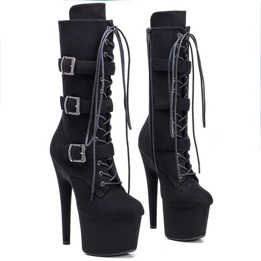 Special Short Winter Three Belt Decoration Boots