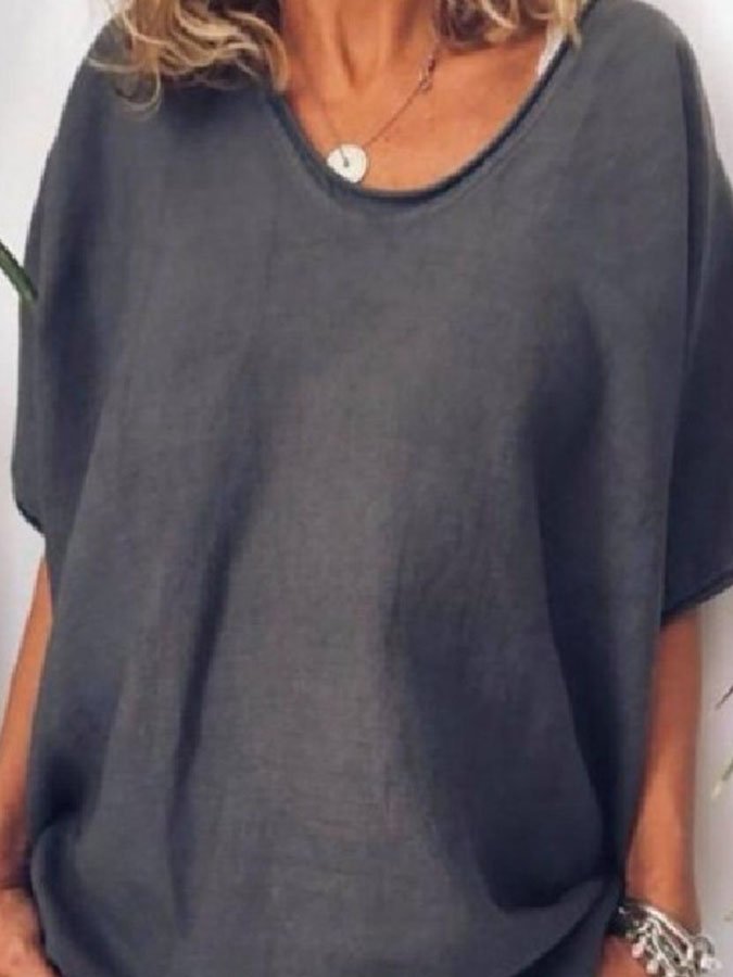 Cotton and Linen T-shirt