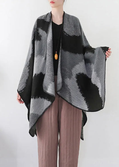 Handmade Tie Dye Gradient Color Cashmere Cardigan Long Sleeve