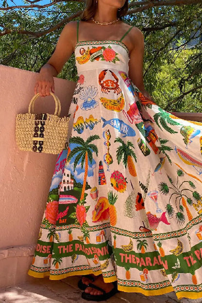 Print Graffiti Patchwork Printed Dresses