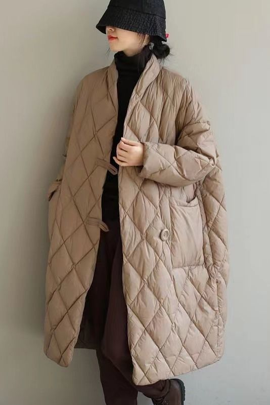 - Winter Loose Lightweight Long Down Jacket