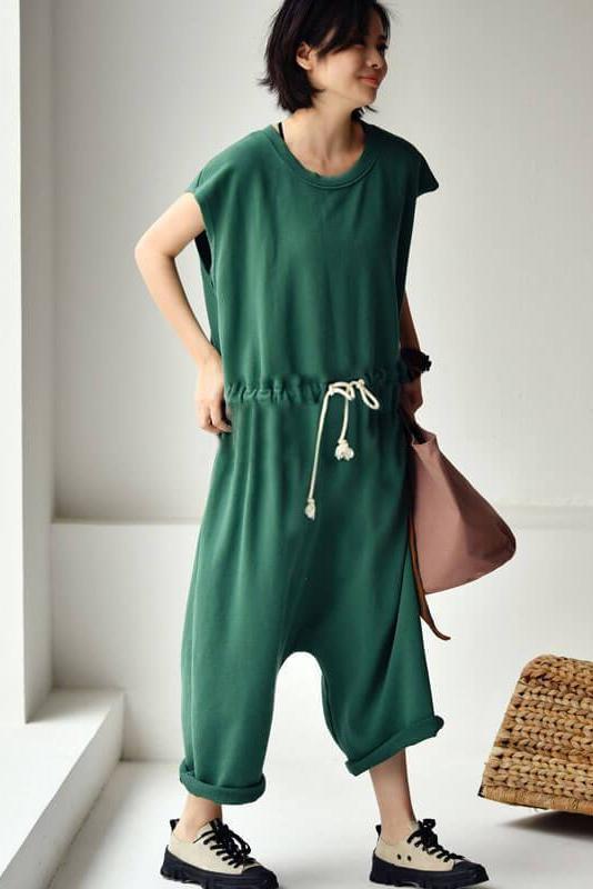 Limited Stock- 100% Cotton Cinched Jumpsuits