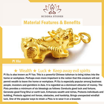 Buddha Stones Fengshui Bagua Pixiu Cinnabar Balance Necklace Pendant