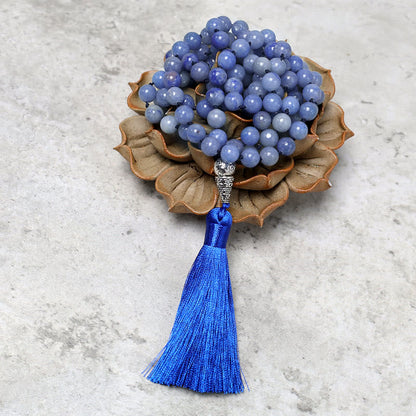 108 Beads Blue Aventurine Mala Necklace for Meditation