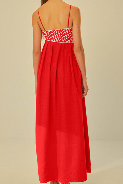 Animal Patchwork Backless Irregular Sling Dresses