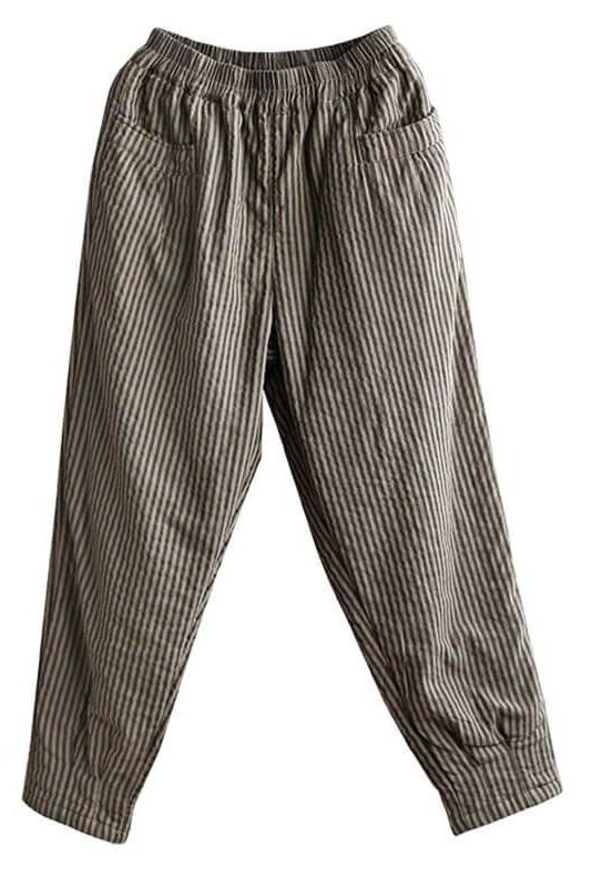 Limited Stock- Winter Pocket Retro Striped Pants