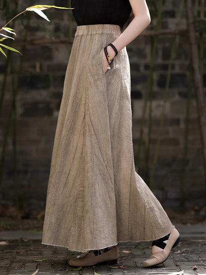 Summer Linen A-shape Skirt