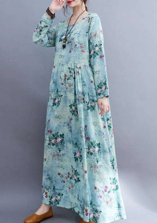 Retro Printed Dress Summer