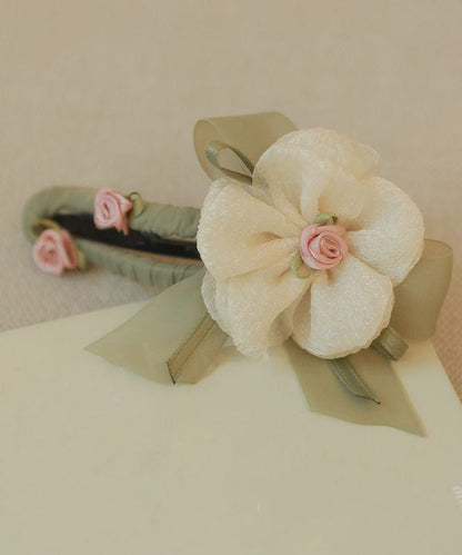 Light Green Plastic Asymmetrical Tulle Hairpin