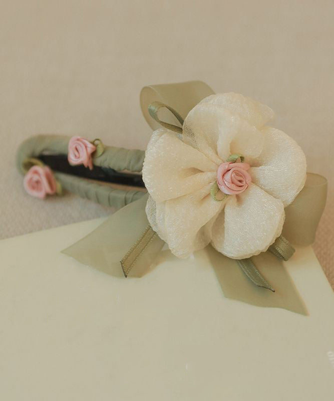 Light Green Plastic Asymmetrical Tulle Hairpin