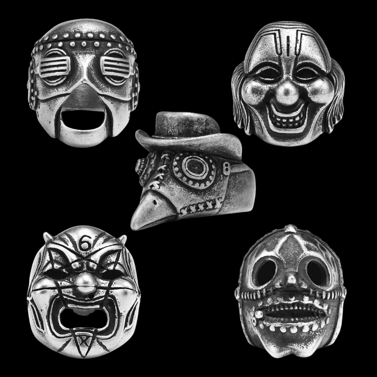 Black Rite Mask Ring