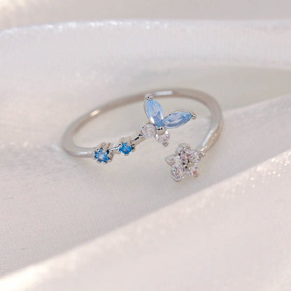 Blue Butterfly Ring