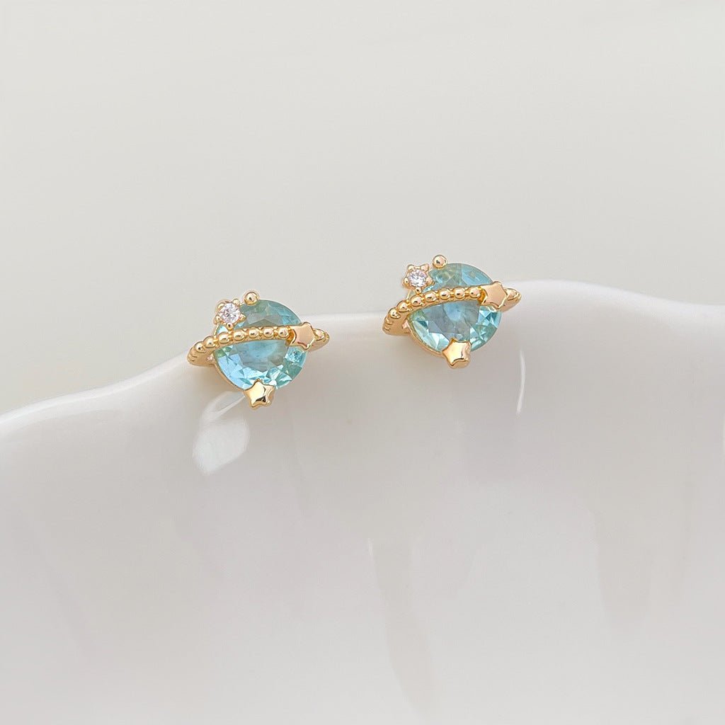Blue Planet Stud Earrings