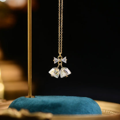Bow and Bell Necklace