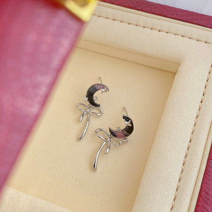 Bow Moon Earrings