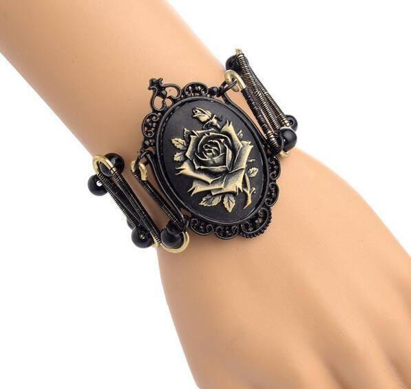Steampunk Gothic Rose Bracelet