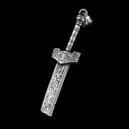 Broken Engraved Sword Pendant