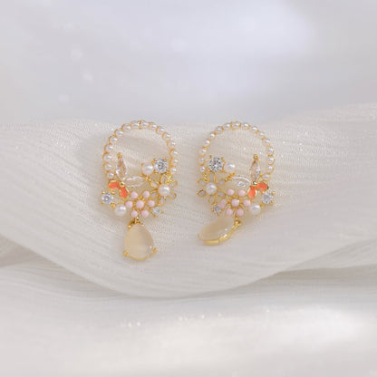 Lyric Butterfly Flower Earrings