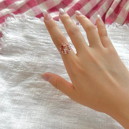 [] Posy Butterfly Flower Ring