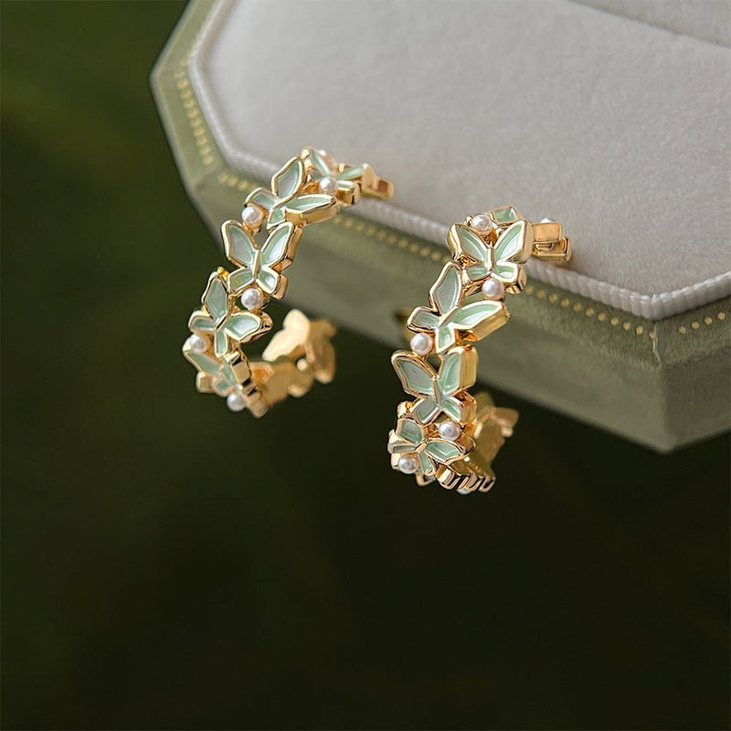 Butterfly Hoop Earrings