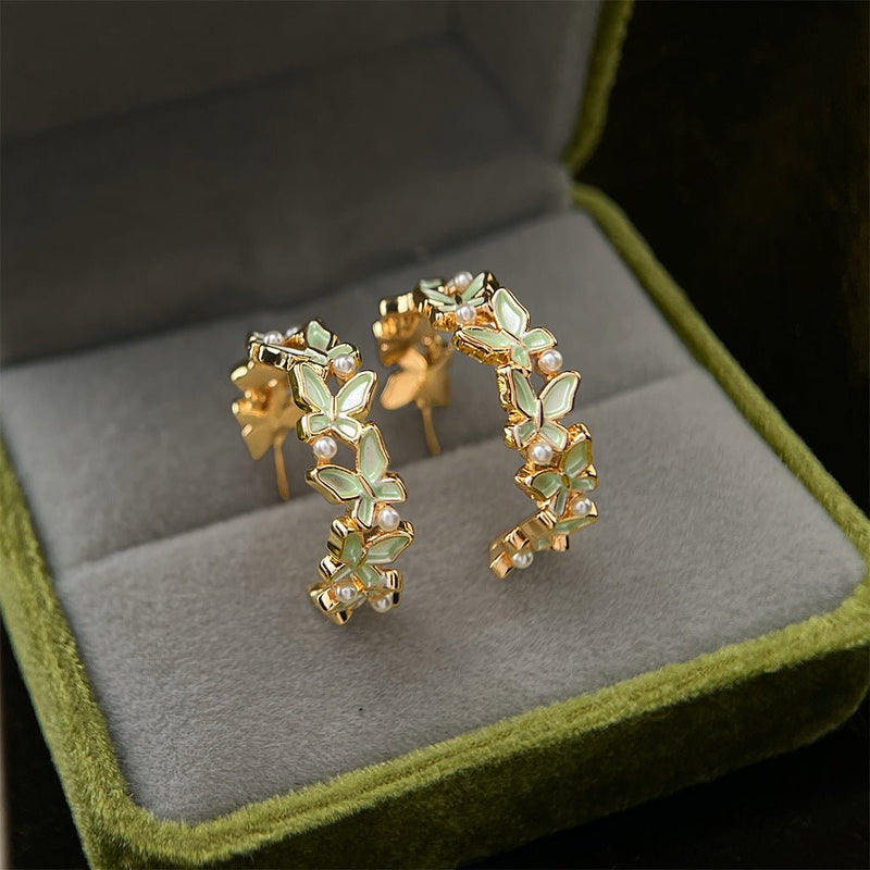Butterfly Hoop Earrings