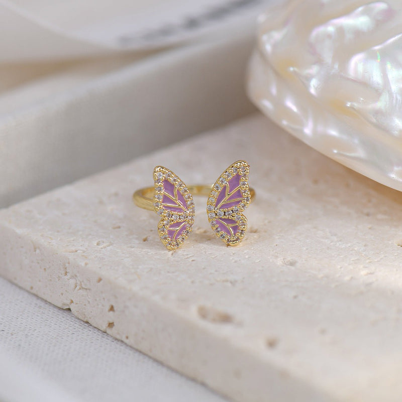 [] Butterfly Ring Set