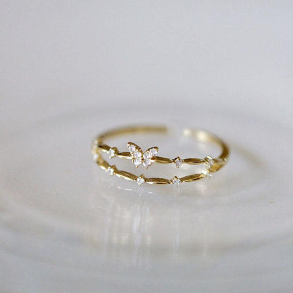 Dainty Butterfly Ring