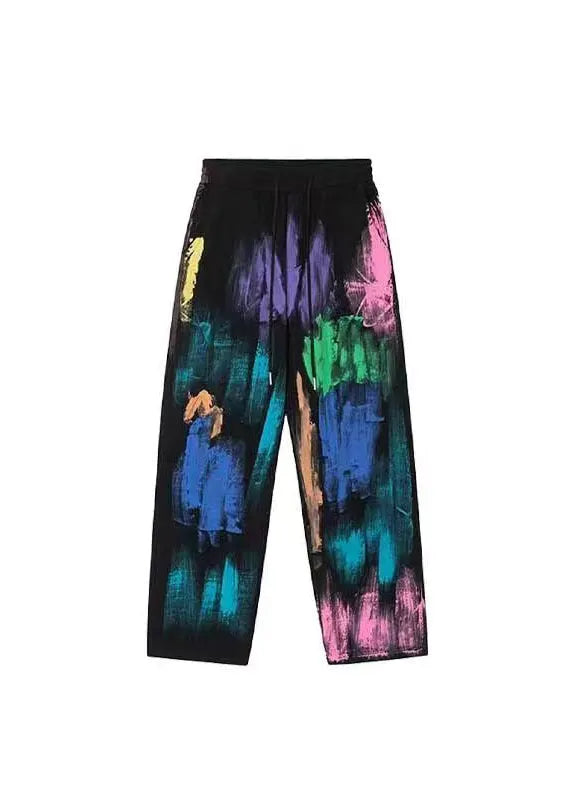 Tie Dye Elastic Waist Wide Leg Pants Summer