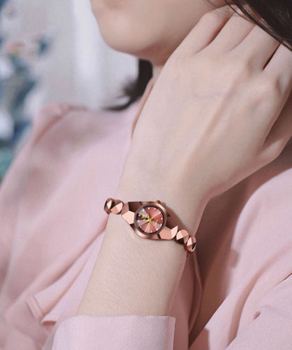 New Rose Gold Stainless Steel Quartz Movement Waterproof Watches