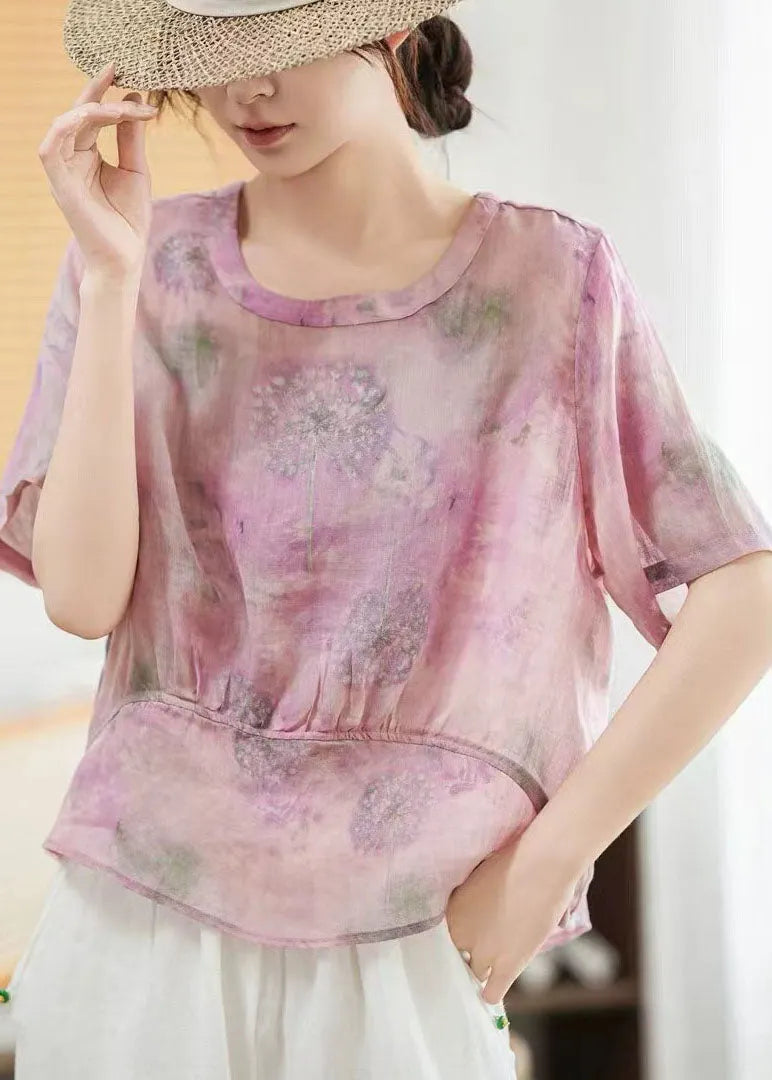 Oversized Patchwork Linen Shirts Summer