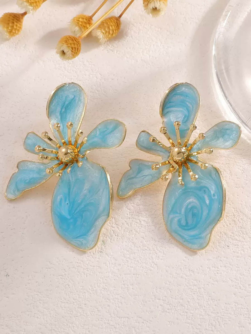 Irregularity Flower Shape Earrings Accessories