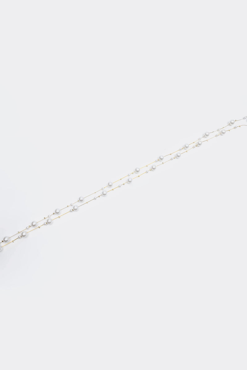 Faux Pearl Long Necklace