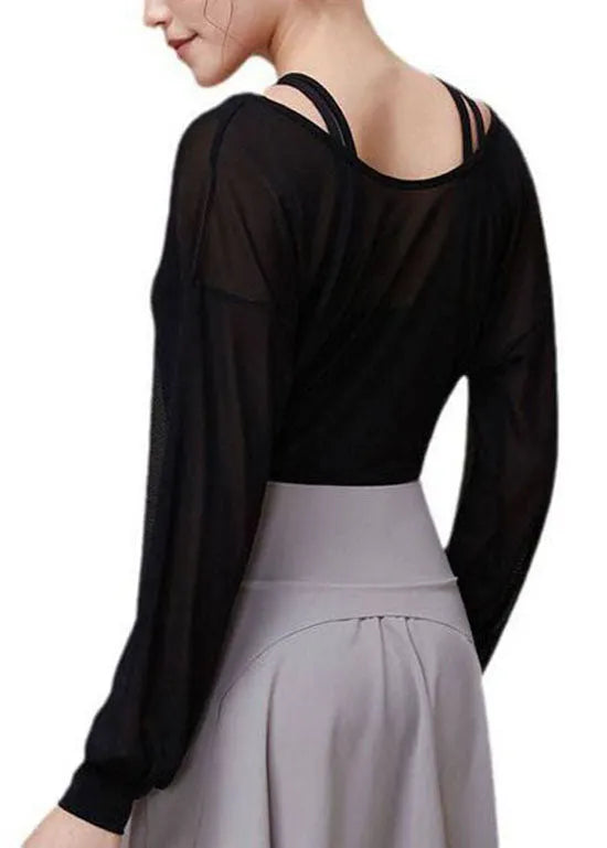 White Thin Breathable Sports Yoga Top