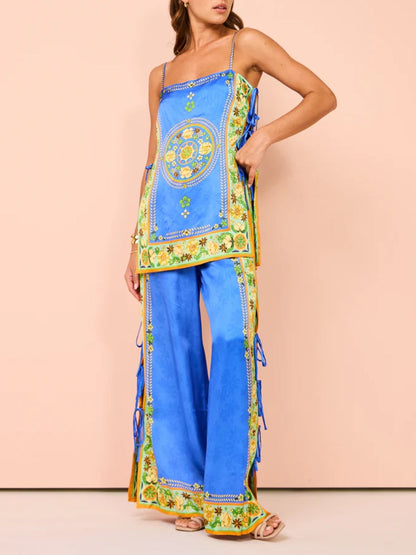 Irregular Ornate Mosaic Tiles Pants