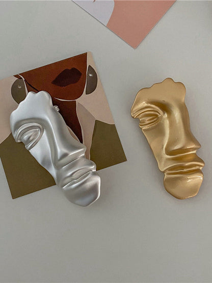 Artistic Retro Matte Mask Brooch